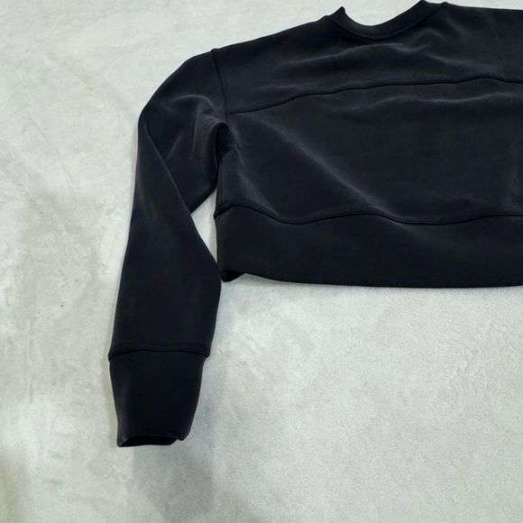 Lululemon Black Softstreme Perfectly Oversized Cropped Crew Set - Picture 6 of 16